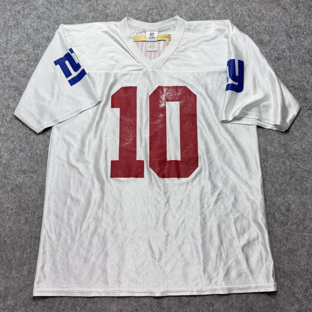 Vintage New York Giants Jersey Mens Large White NFL Football Eli Manning 10
